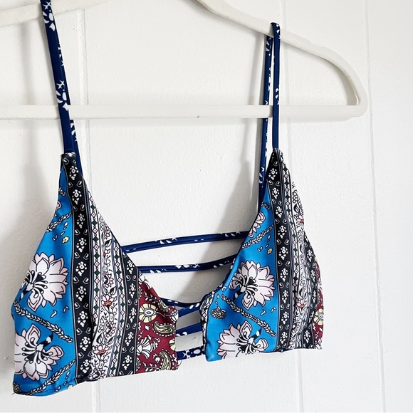 Zaful Other - ZAFUL PATCHWORK BOHO PADDED BIKINI TOP SIZE SMALL SUMMER TRENDING VACATION BEACH